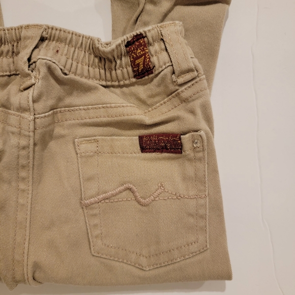 7fam seven for all mankind jogger pant khaki Jean 18m tan - Picture 6 of 8